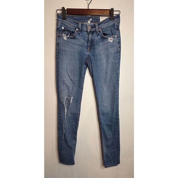 Rag & Bone EUC Kensington destroyed skinny jeans Size 00 - Picture 1 of 8